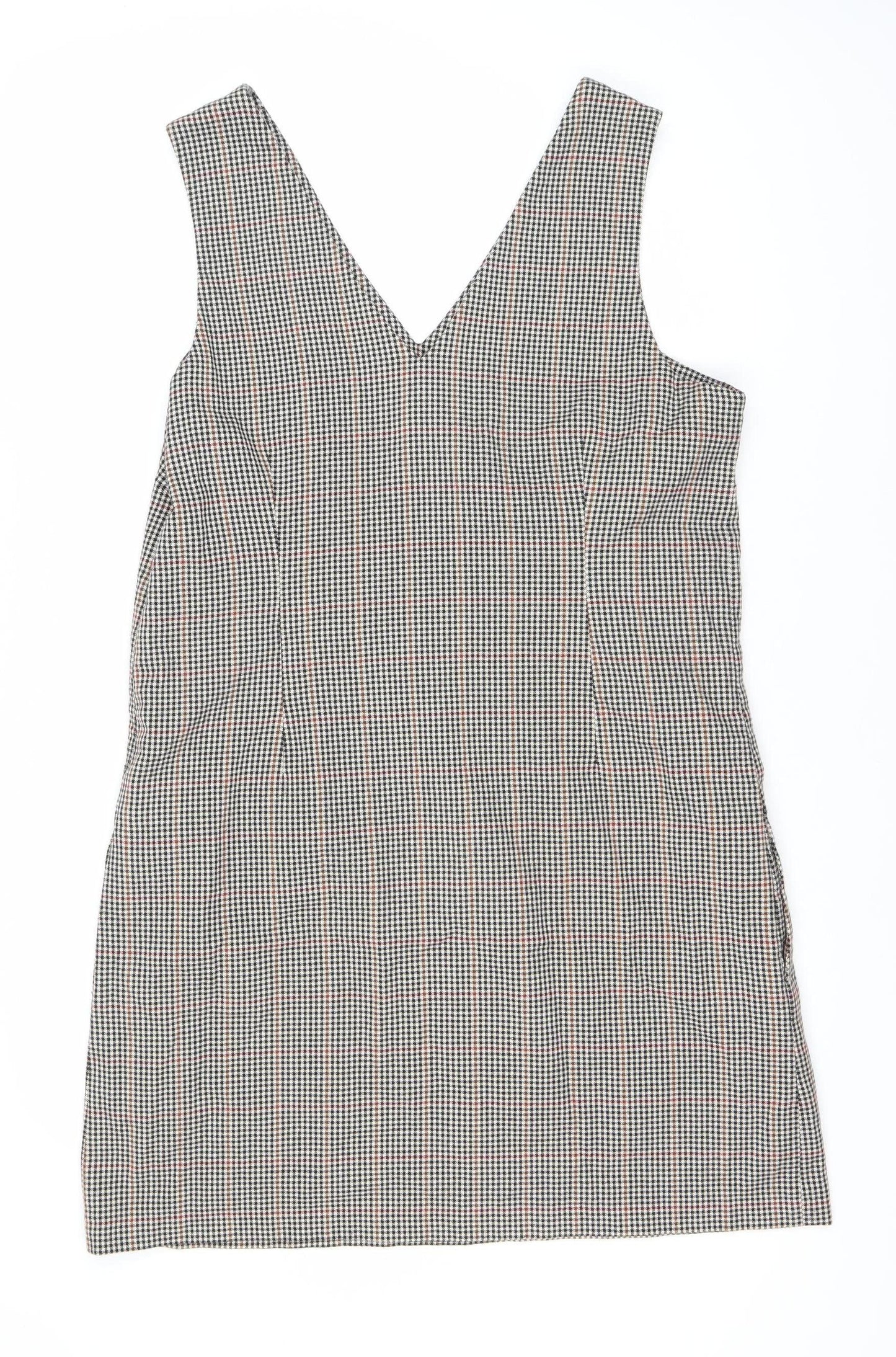 Next Women's Multicoloured Check V-Neck Dress 16