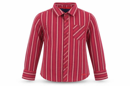Ted Baker Boys Red Striped Button-Up Shirt 4-5Y Long Sleeve