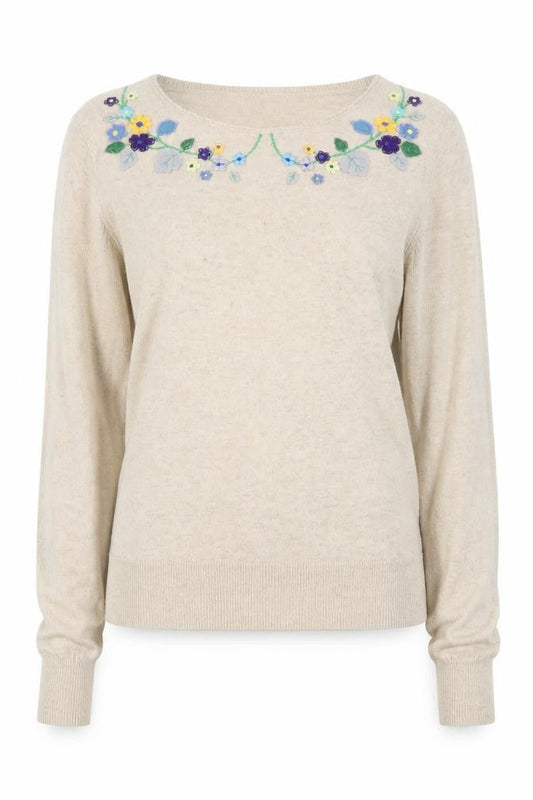 Womens UK Size XS Cath Kidston Beige Pullover Jumper