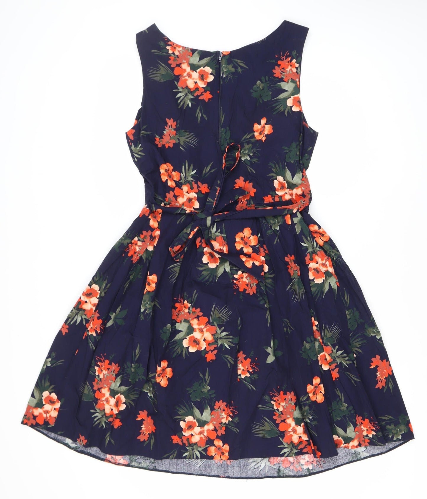Apricot Multicoloured Floral A-Line Dress Size 14