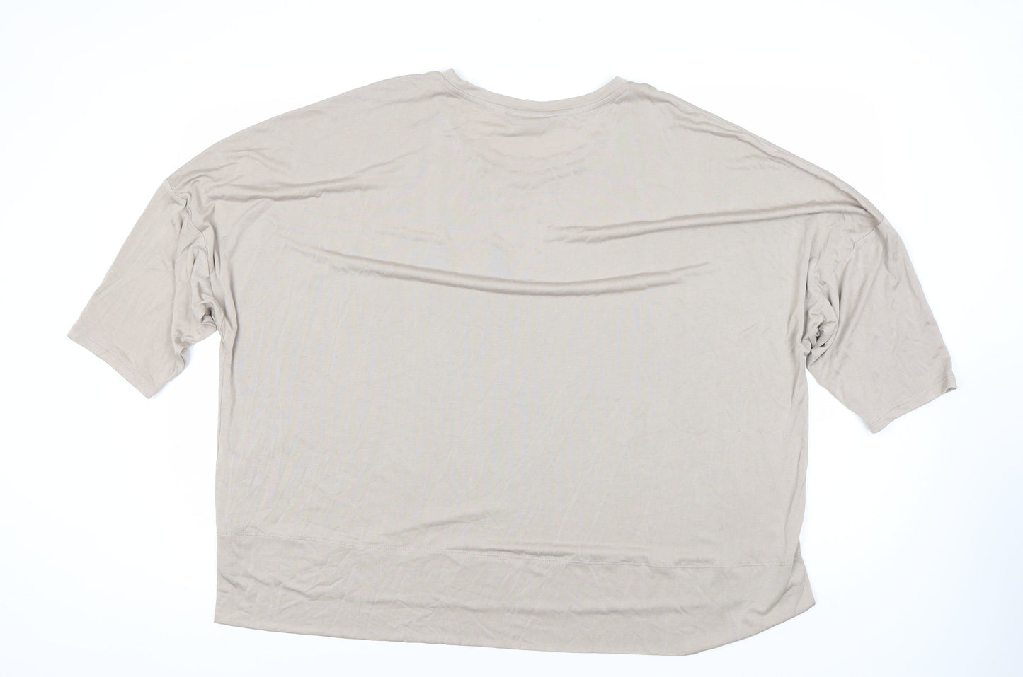 Womens UK Size 24 Marks and Spencer Beige Basic T-Shirt
