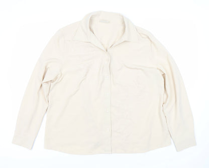 Womens UK Size 20 Eastex Beige  Button-Up