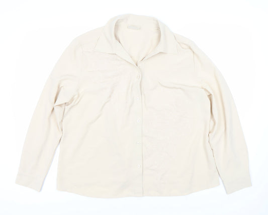 Womens UK Size 20 Eastex Beige  Button-Up