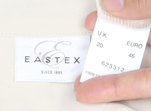 Womens UK Size 20 Eastex Beige  Button-Up