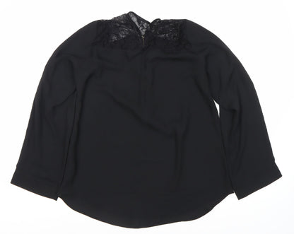 Womens UK Size 10 Dorothy Perkins Black  Blouse