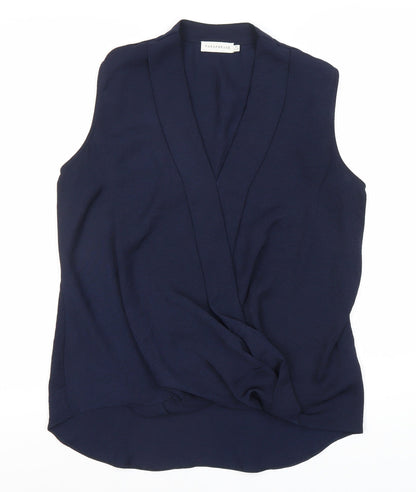 Paraphrase Women’s Blue Wrap Blouse Size 12 Sleeveless