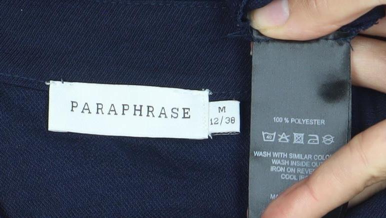 Paraphrase Women’s Blue Wrap Blouse Size 12 Sleeveless