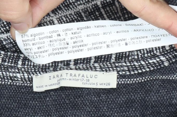 Womens UK Size 8 Zara Black Basic T-Shirt