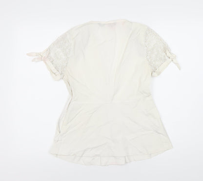 Womens UK Size 10 Zara White  Blouse