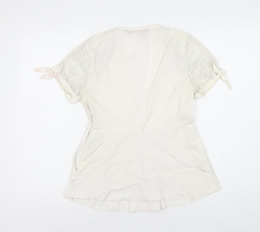 Womens UK Size 10 Zara White  Blouse