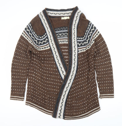 Womens UK Size S Staring at Stars Brown Cardigan Jumper