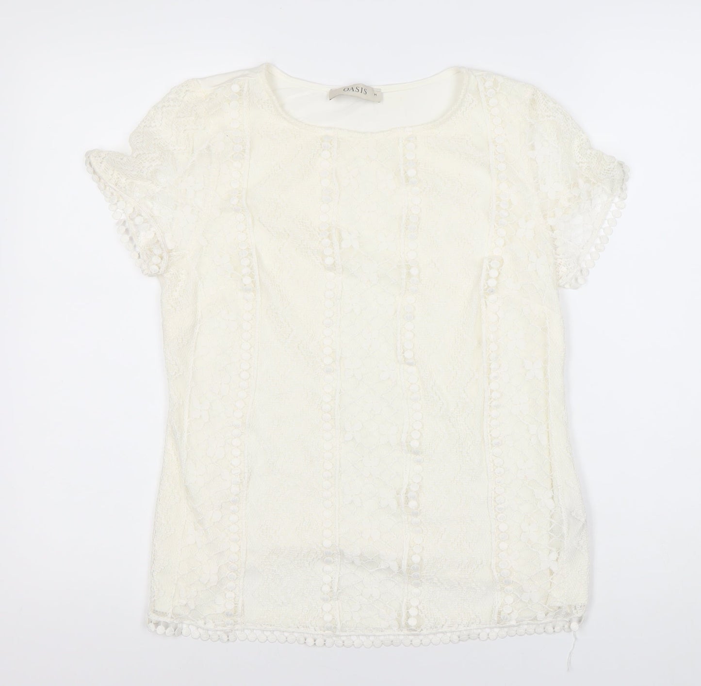 Womens UK Size M Oasis White  Blouse