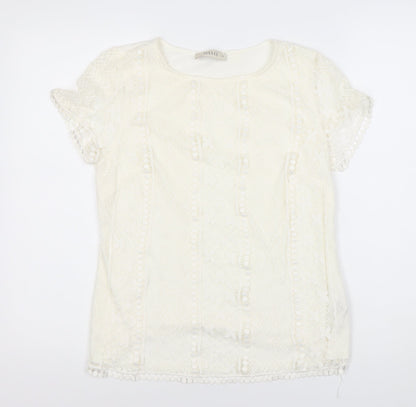Womens UK Size M Oasis White  Blouse