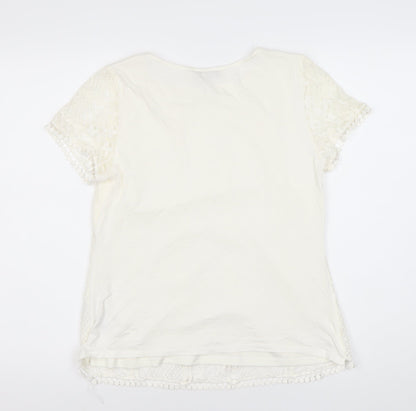 Womens UK Size M Oasis White  Blouse
