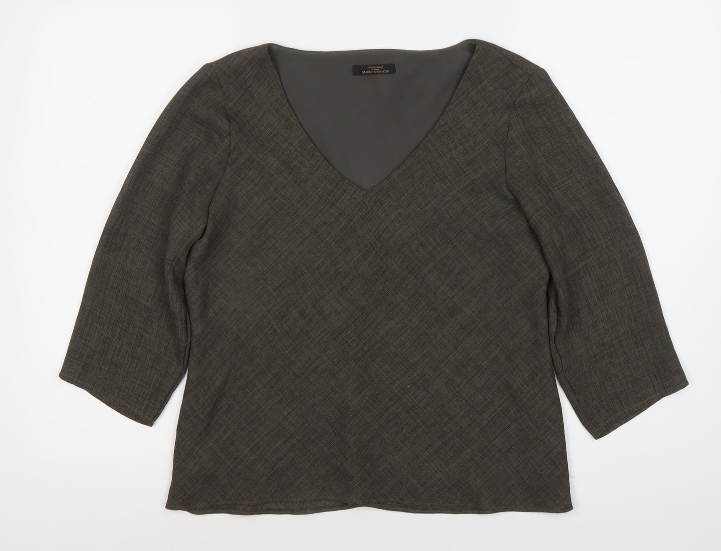 Womens UK Size 14 Marks and Spencer Grey  Blouse