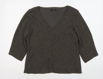 Womens UK Size 14 Marks and Spencer Grey  Blouse