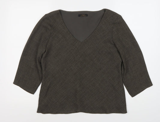 Womens UK Size 14 Marks and Spencer Grey  Blouse