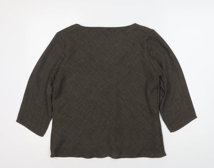 Womens UK Size 14 Marks and Spencer Grey  Blouse