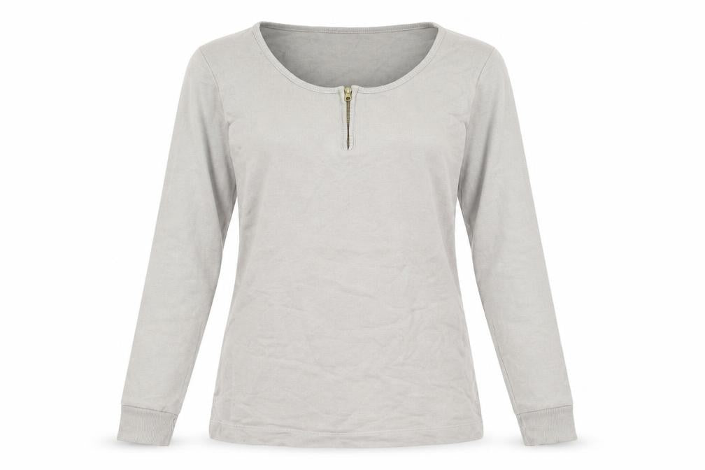 Womens UK Size M Gap Grey Henley Sweatshirt