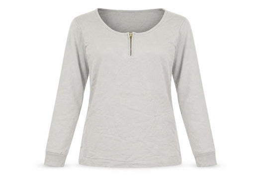 Womens UK Size M Gap Grey Henley Sweatshirt