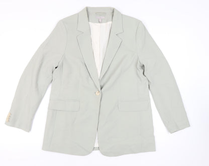 H&M Women's Green Blazer M - Smart Casual Style