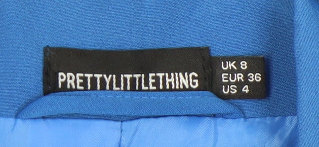 PrettyLittleThing Women's Blue Blazer UK 8