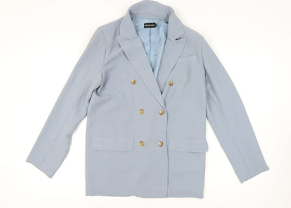 PrettyLittleThing Women’s Blue Long Blazer - Size UK 6