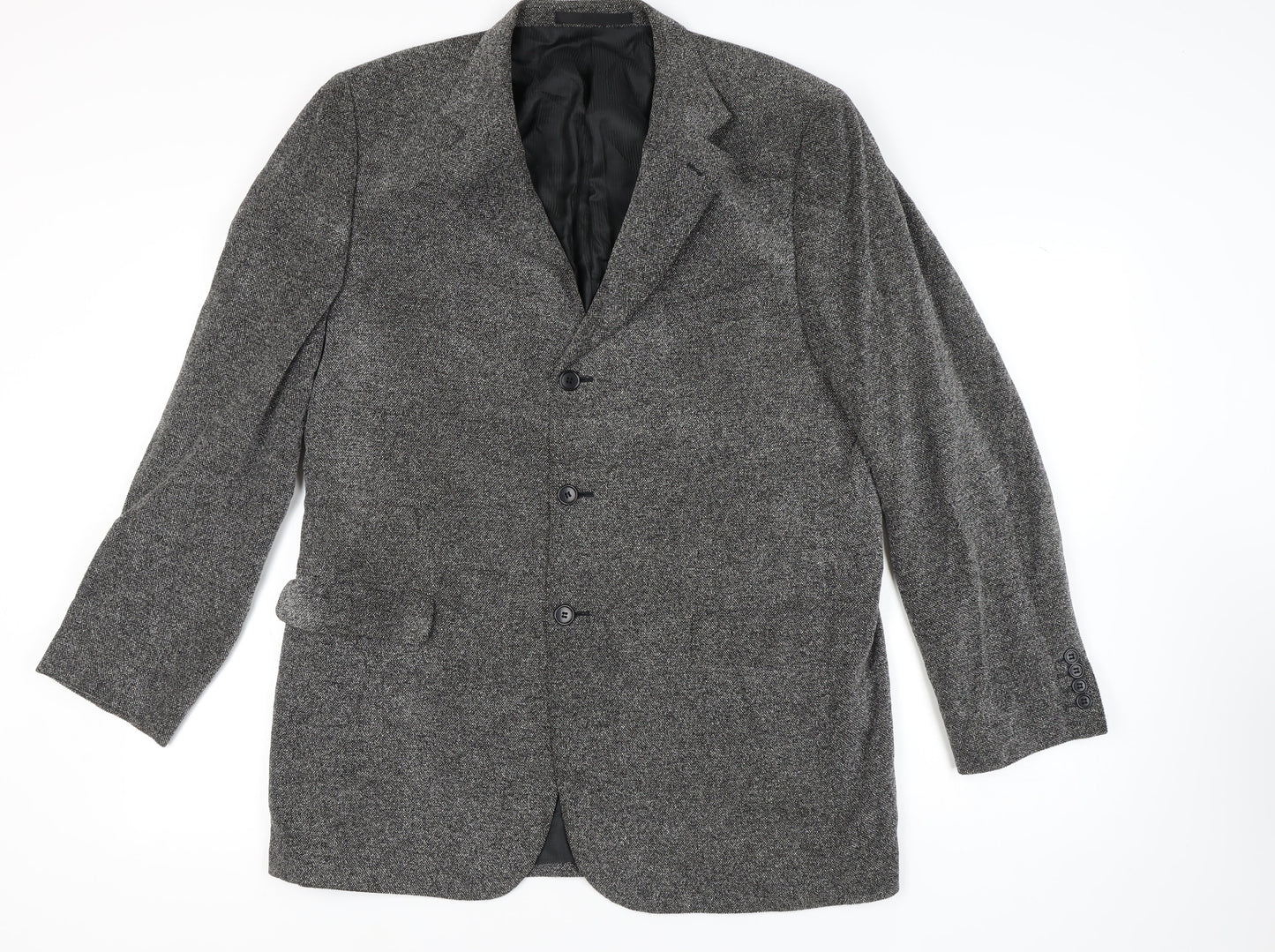 Marks & Spencer Men's Black and White Blazer 44L