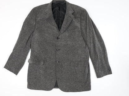 Marks & Spencer Men's Black and White Blazer 44L