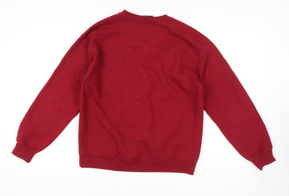 Unisex Adults UK Size S Reclaimed Vintage Red Pullover Sweatshirt