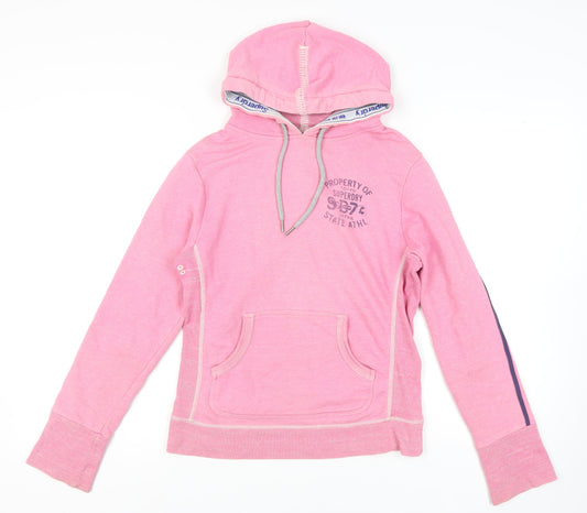 Superdry Women’s Pink Hoodie, Size L, Casual Pullover