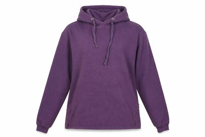 Front view of Casual Friday unisex purple hoodie l