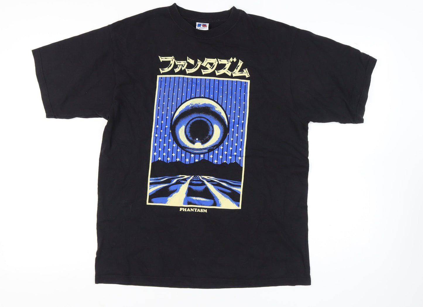 Unisex Adults UK Size M Russell Black Basic T-Shirt
