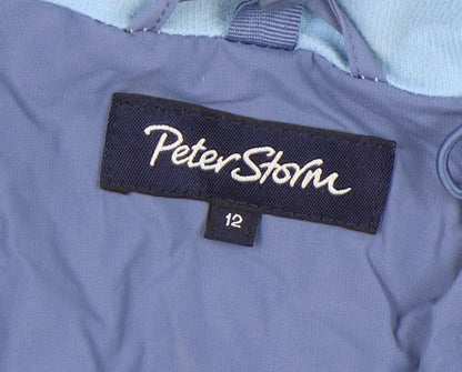 Womens UK Size 12 Peter Storm Blue Rain Coat