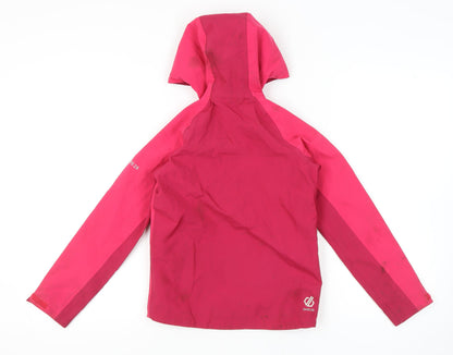 Dare2B Girls Pink Rain Coat 9-10 Years Hooded Jacket
