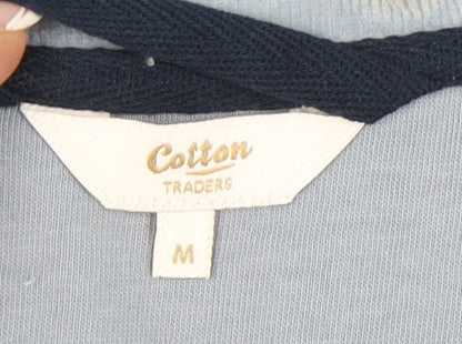Mens UK Size M Cotton Traders Blue Pullover Sweatshirt
