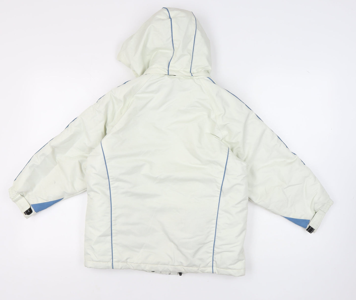 tog24 Girls White Ski Jacket 7-8 Years Winter Hooded