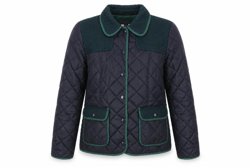 Womens UK Size 12 NEXT Black Quilted Coat