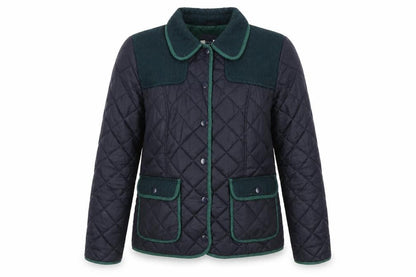 Womens UK Size 12 NEXT Black Quilted Coat