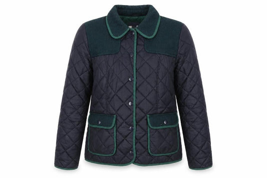 Womens UK Size 12 NEXT Black Quilted Coat