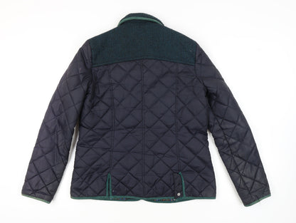 Womens UK Size 12 NEXT Black Quilted Coat