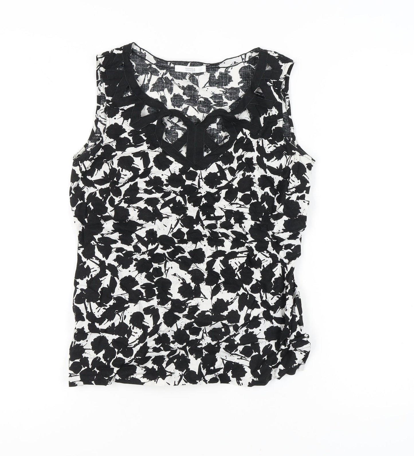 Womens UK Size 8 Marks and Spencer Black Camisole Blouse