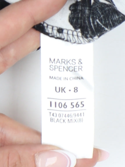 Womens UK Size 8 Marks and Spencer Black Camisole Blouse