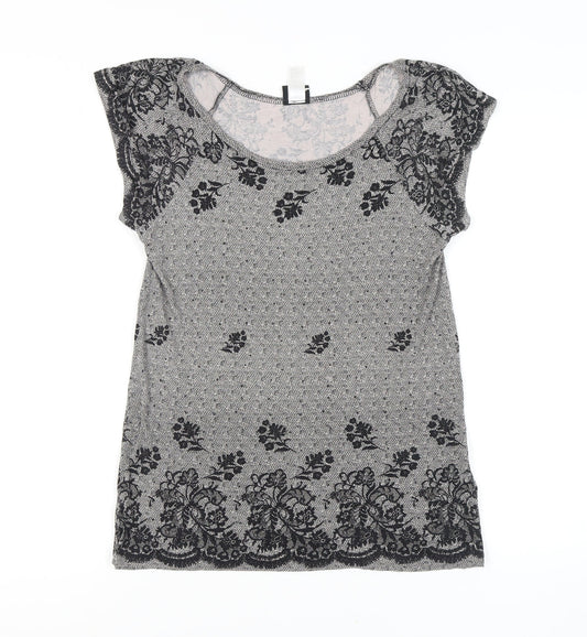 Womens UK Size M H&M Black  T-Shirt