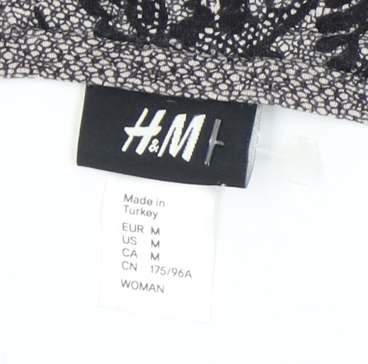 Womens UK Size M H&M Black  T-Shirt