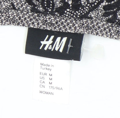 Womens UK Size M H&M Black  T-Shirt