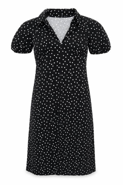 ASOS DESIGN Women's Black Polka Dot Midi Dress Sz 10
