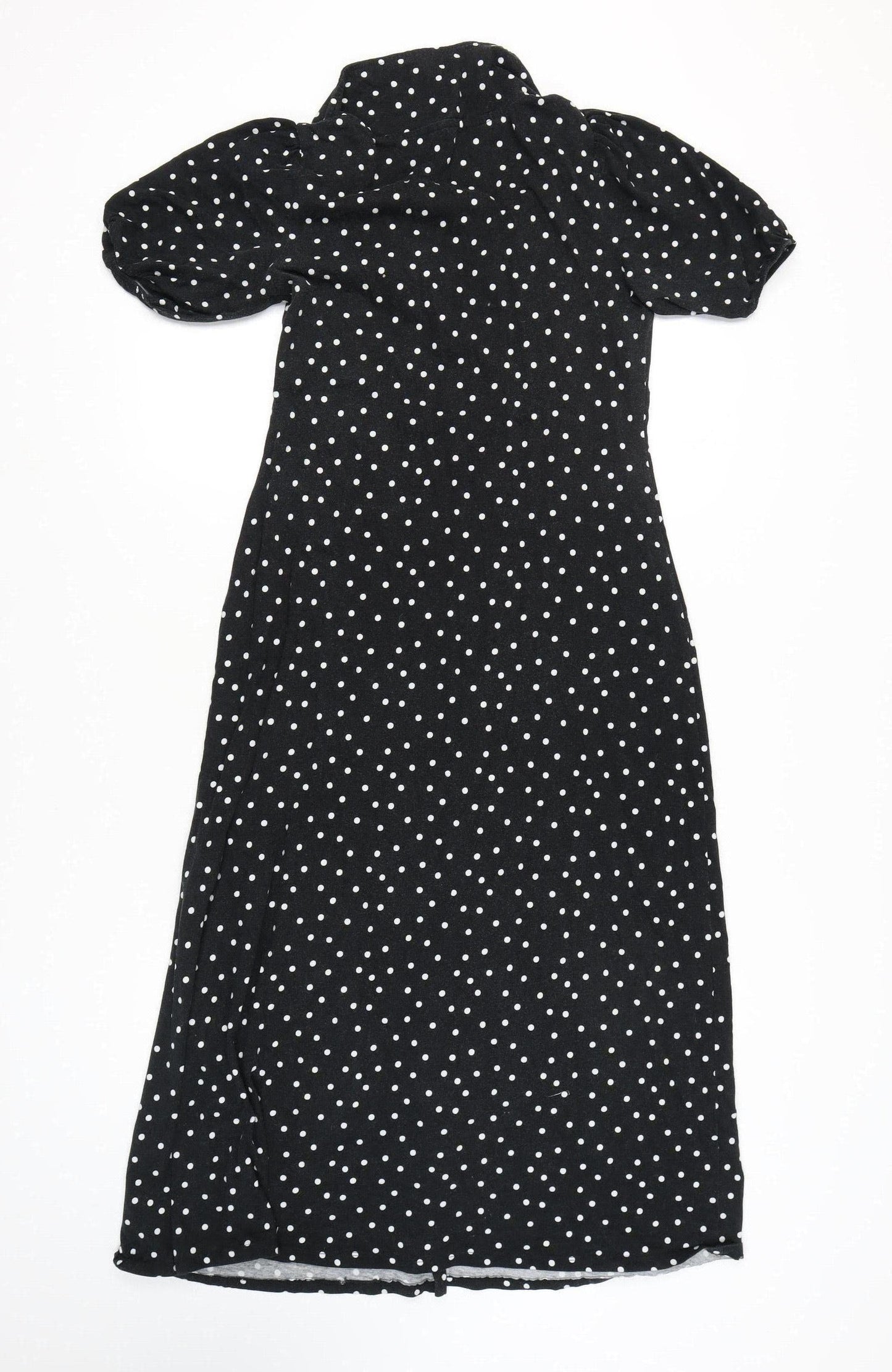 ASOS DESIGN Women's Black Polka Dot Midi Dress Sz 10