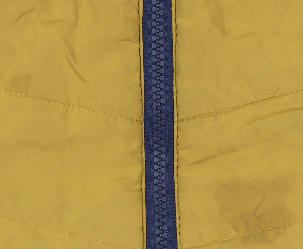 Dunnes Stores Boys Blue Yellow Puffer Jacket 5 Years Winter Hooded
