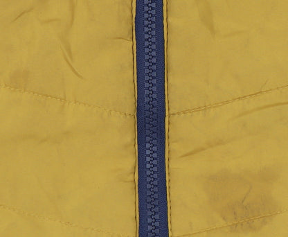 Dunnes Stores Boys Blue Yellow Puffer Jacket 5 Years Winter Hooded